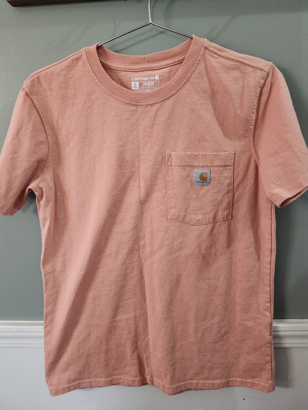 Carhartt Loose Fit Pocket Tee in Peach